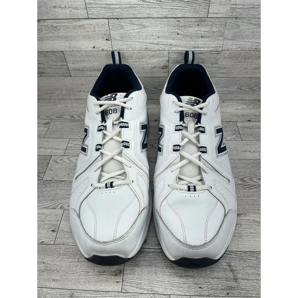 New Balance 608 Mens White Leather Lace Up Athletic Shoes Size 15‎ EE